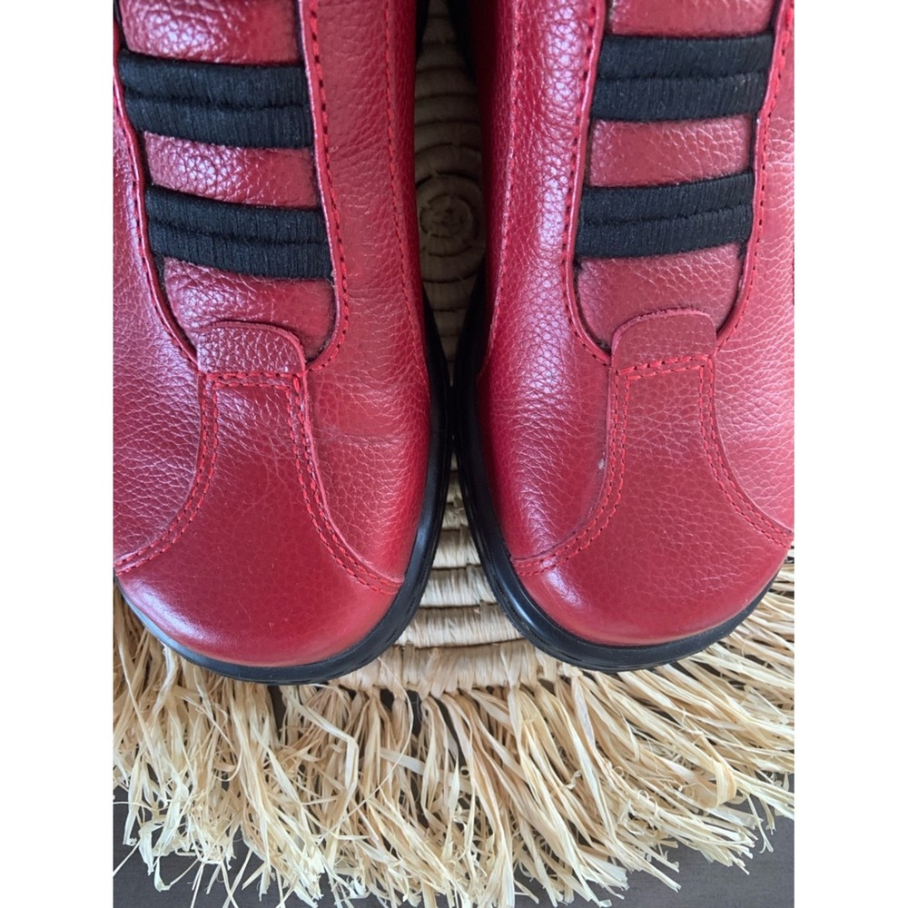 DANSKO Erin Red Leather Slip On Zip Up Leather Ankle Boots 37 - Picture 5 of 16